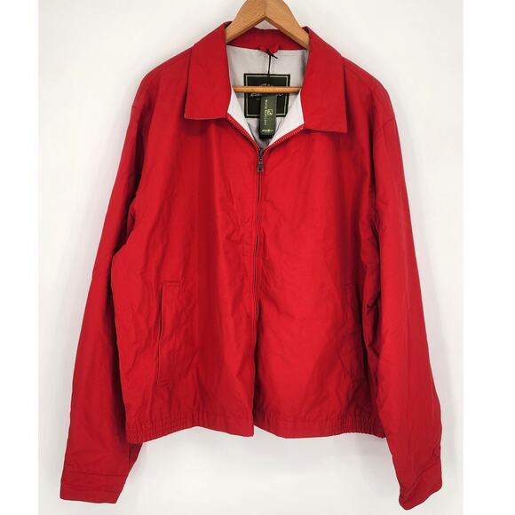 Eddie Bauer Red Water Repellent Windbreaker Jacket Men’s Size XXL - Picture 2 of 11